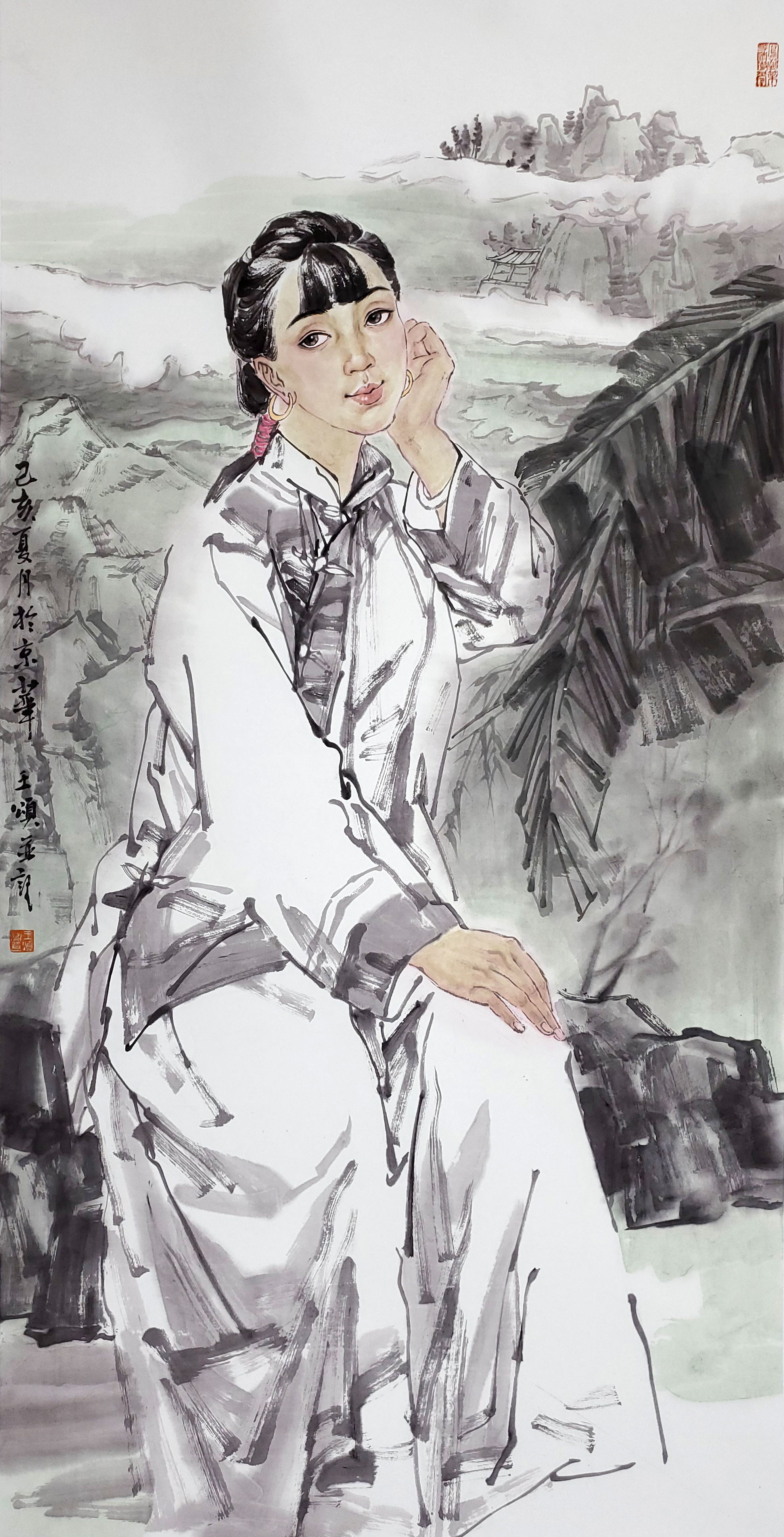 王颂人物画赏析:岁月从不败美人