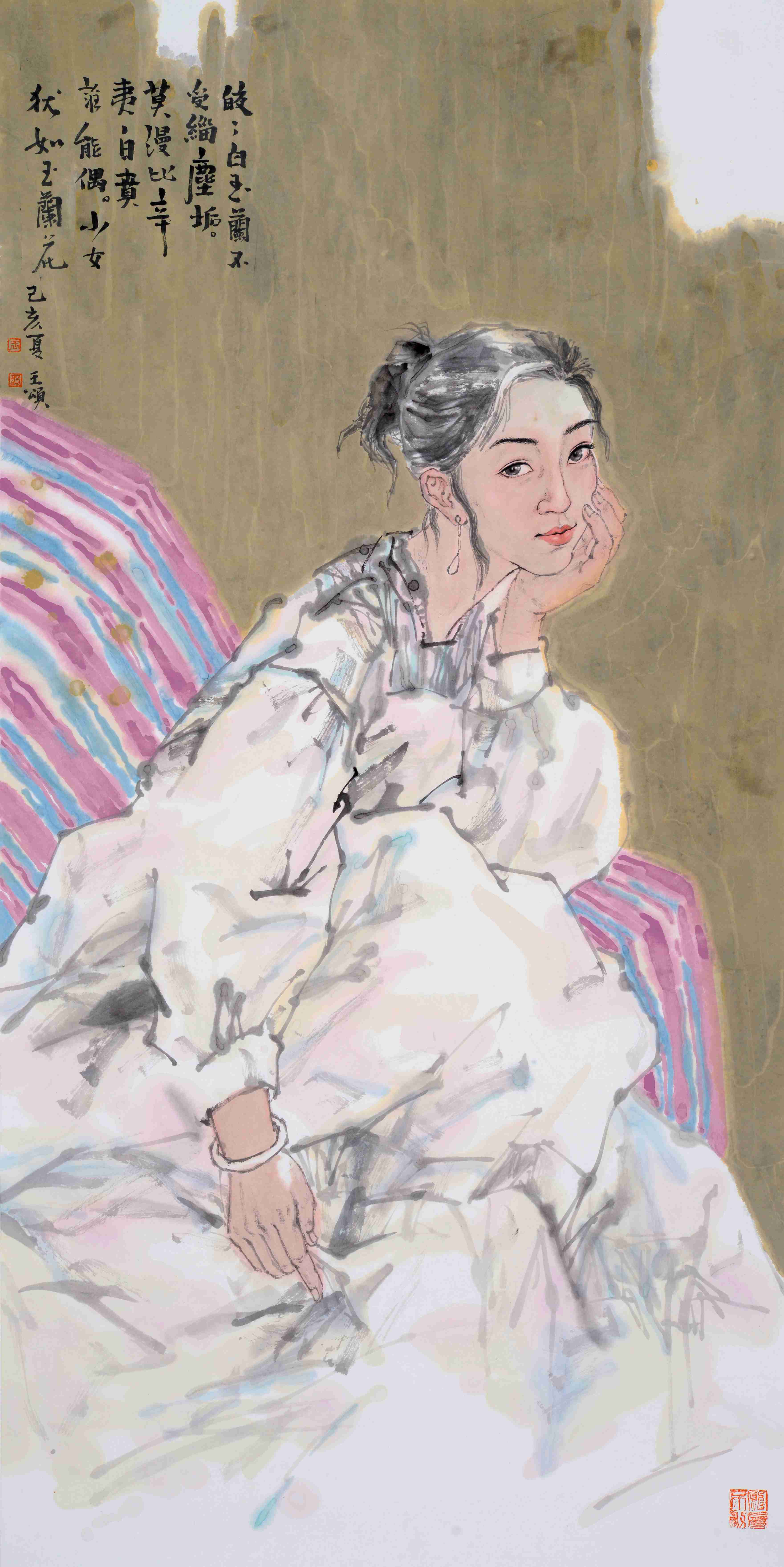 王颂人物画赏析:岁月从不败美人